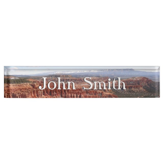 Inspiration Point at Bryce Canyon I Desk Name Plate (Front)