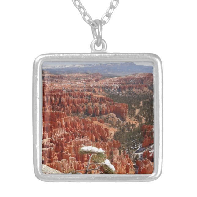Inspiration Point at Bryce Canyon I Silver Plated Necklace (Front)