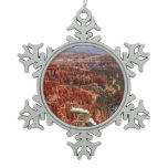Inspiration Point at Bryce Canyon I Snowflake Pewter Christmas Ornament