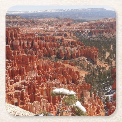 Inspiration Point at Bryce Canyon I Square Paper Coaster
