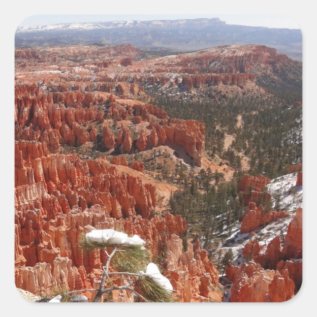 Inspiration Point at Bryce Canyon I Square Sticker (Front)