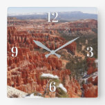 Inspiration Point at Bryce Canyon I Square Wall Clock