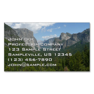 Inspiration Point in Yosemite National Park Business Card Magnet