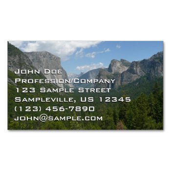 Inspiration Point In Yosemite National Park Business Card Magnet by mlewallpapers at Zazzle