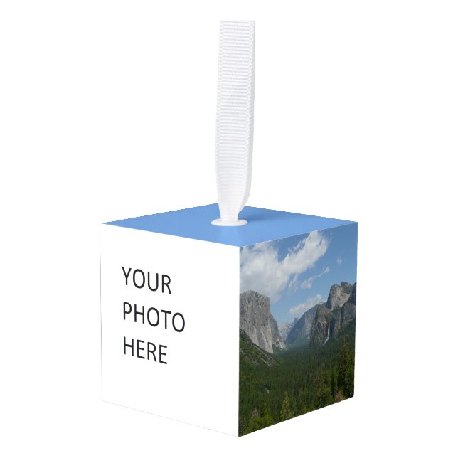 Inspiration Point in Yosemite National Park Cube Ornament (Front Angled)