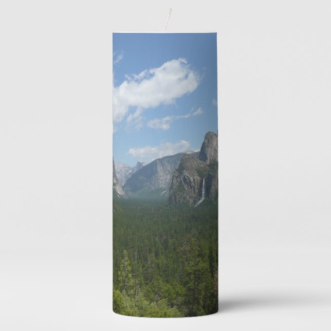 Inspiration Point in Yosemite National Park Pillar Candle (Front)