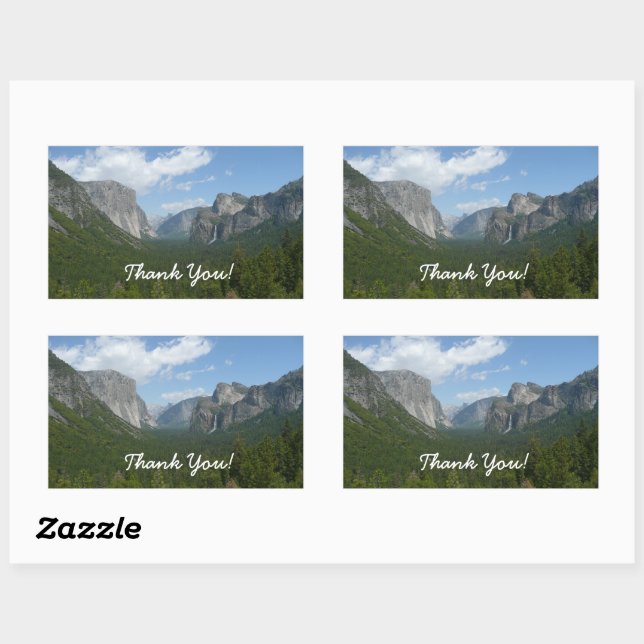 Inspiration Point in Yosemite National Park Rectangular Sticker (Sheet)