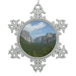 Inspiration Point in Yosemite National Park Snowflake Pewter Christmas Ornament