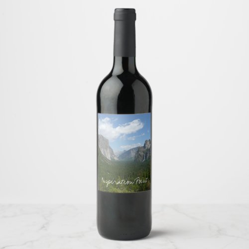 Inspiration Point in Yosemite National Park Wine Label