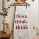 Inspiration Positive Red Think Think Think Quote Apron | Zazzle