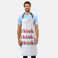 Inspiration Positive Red Think Think Think Quote Apron | Zazzle