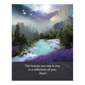 Inspiration Quotation on Beauty from Rumi Poster