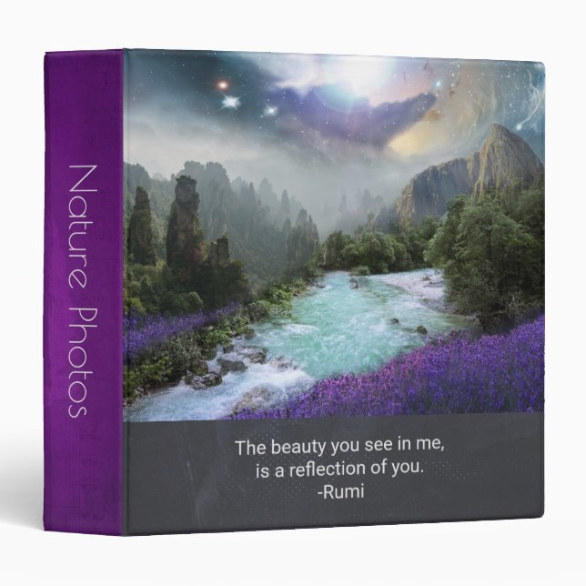 Inspiration Quotation on Beauty Nature Photos Binder (Front/Spine)