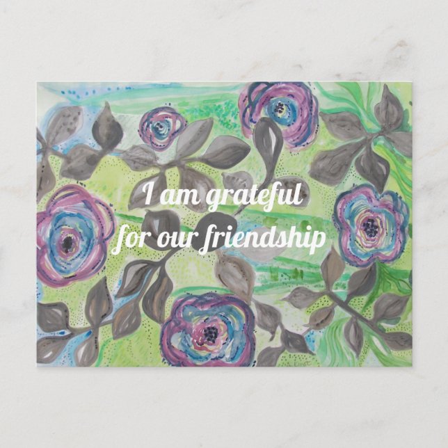 Inspiration Quote Friendship Postcard (Front)