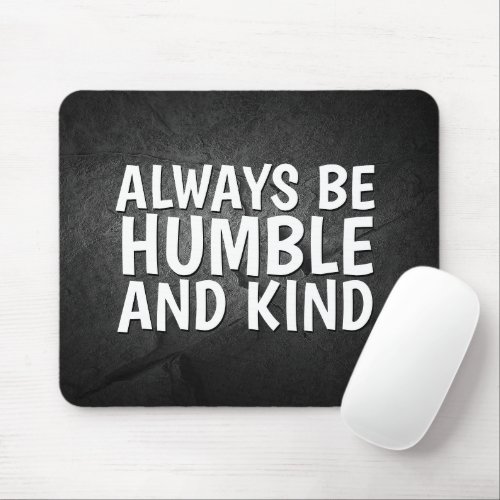 Inspiration Quote On Black Stone Mouse Pad