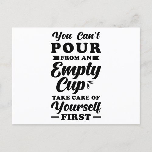 Inspiration Quote Self Care Postcard