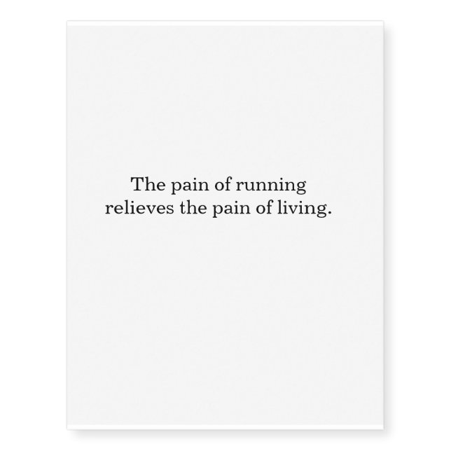 Inspiration runners  temporary tattoos (Front)
