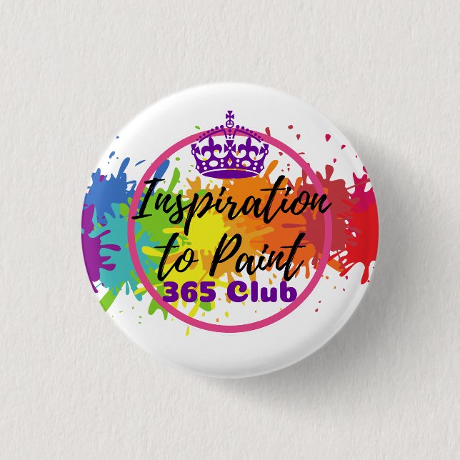 Inspiration to Paint 365 Club Color Splash Logo Button (Front)