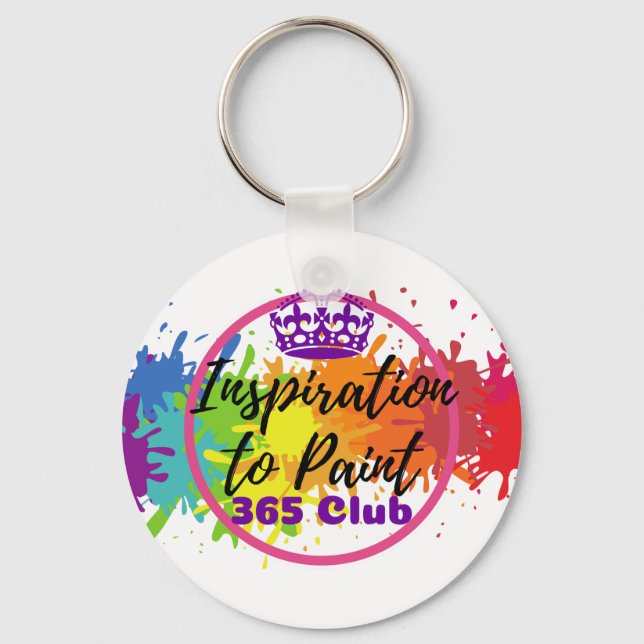 Inspiration to Paint 365 Club Color Splash Logo Keychain (Front)
