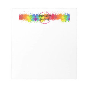 Inspiration to Paint Color Splash Logo Notepad