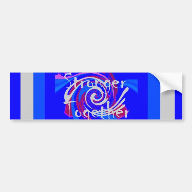 Inspiration USA We Are Stronger Together With Love Bumper Sticker (Front)