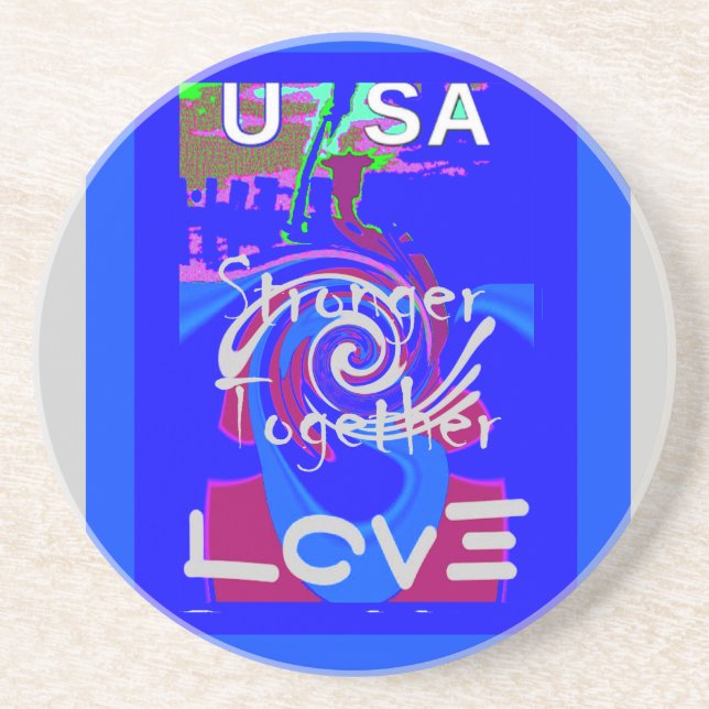 Inspiration USA We Are Stronger Together With Love Coaster (Front)