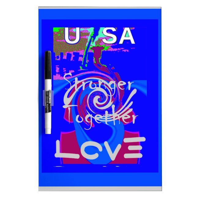 Inspiration USA We Are Stronger Together With Love Dry-Erase Board (Front)