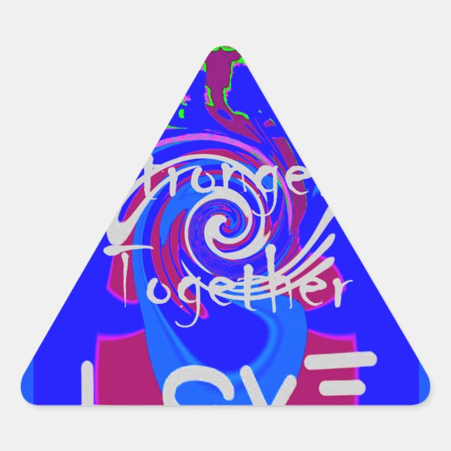 Inspiration USA We Are Stronger Together With Love Triangle Sticker (Front)