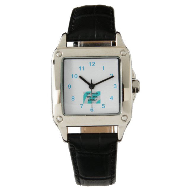 Inspiration Women's Square Leather Strap Watch (Front)