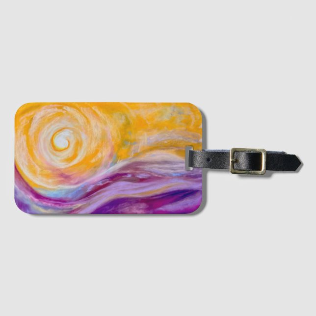 Inspiration Yellow, magenta and purple Luggage Tag (Front Horizontal)