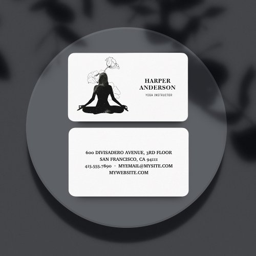 Inspiration Yoga Instructor Professional  Business Card