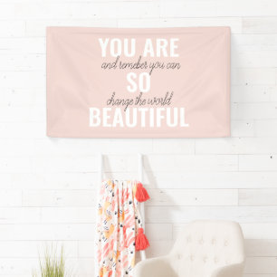 Inspiration You Are So Beautiful Positive Quote Banner