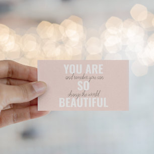 Inspiration You Are So Beautiful Positive Quote Business Card