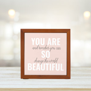 Inspiration You Are So Beautiful Positive Quote  Desk Organizer