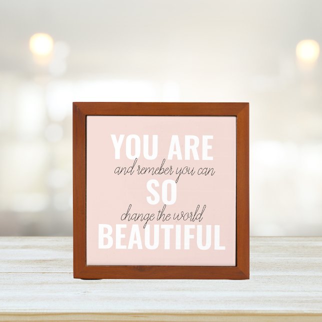 Inspiration You Are So Beautiful Positive Quote  Desk Organizer (Creator Uploaded)