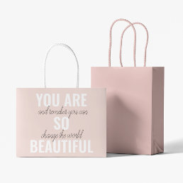 Inspiration You Are So Beautiful Positive Quote  Large Gift Bag