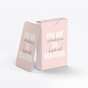 Inspiration You Are So Beautiful Positive Quote Poker Cards
