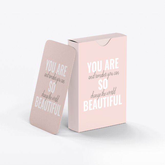 Inspiration You Are So Beautiful Positive Quote  Poker Cards (Creator Uploaded)