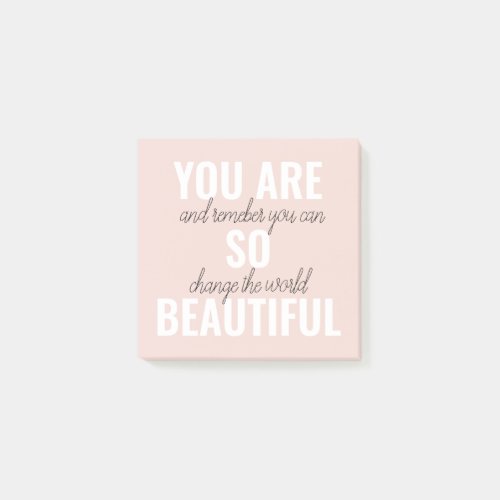 Inspiration You Are So Beautiful Positive Quote  Post_it Notes