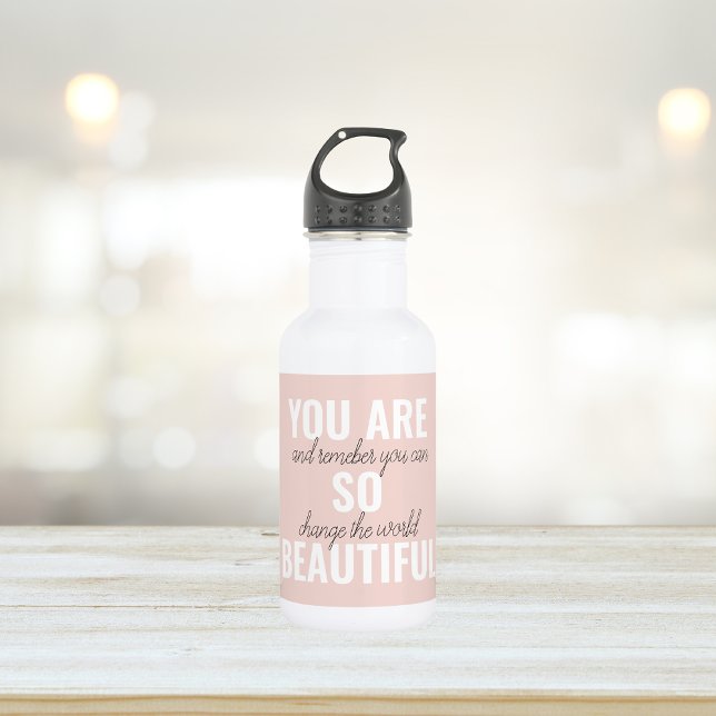 Inspiration You Are So Beautiful Positive Quote  Stainless Steel Water Bottle (Creator Uploaded)