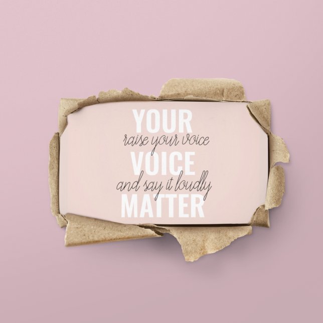 Inspiration Your Voice Matter Motivation Quote Business Card