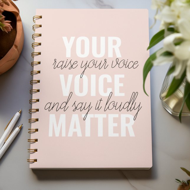 Inspiration Your Voice Matter Motivation Quote Notebook (Creator Uploaded)