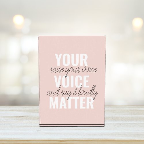 Inspiration Your Voice Matter Motivation Quote Photo Block