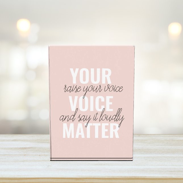 Inspiration Your Voice Matter Motivation Quote Photo Block (Creator Uploaded)