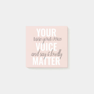Inspiration Your Voice Matter Motivation Quote Post-it Notes