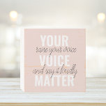 Inspiration Your Voice Matter Motivation Quote Wooden Box Sign<br><div class="desc">Inspiration Your Voice Matter Motivation Quote</div>