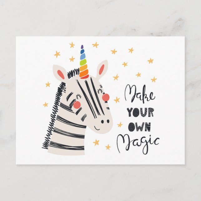 Inspiration Zebri-corn Postcard (Front)