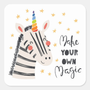 Inspiration Zebri-corn Square Sticker