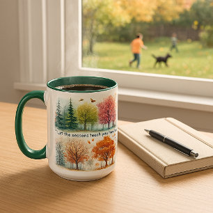 Inspirational 4- Seasons Watercolor Trees Mug