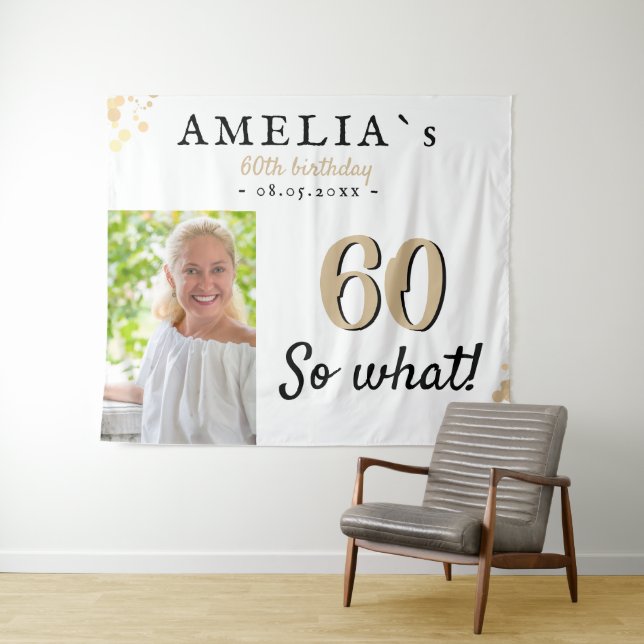 Inspirational 60th Birthday Photo Backdrop (In Situ (Horizontal))